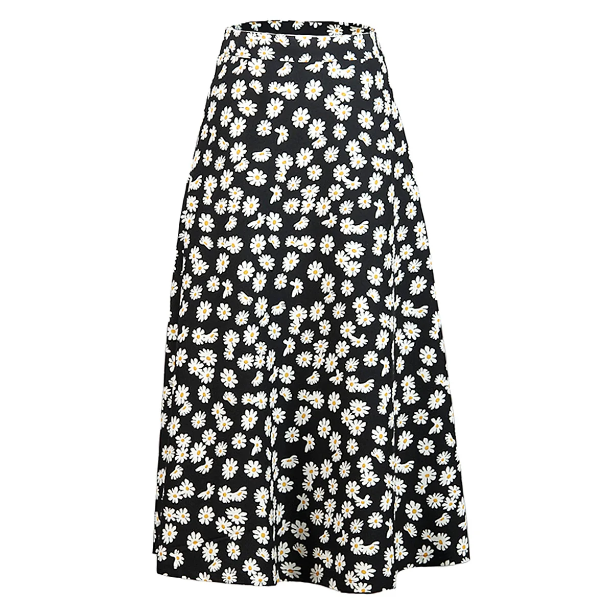 

2021 Summer Skirt female Floral printed long fashion 2021 slim casual retro high waist zipper chic Women's midi skirts women