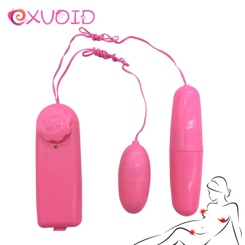 EXVOID двойное Яйцо Женский вибратор мастурбатор вибрирующее яйцо с дистанционным