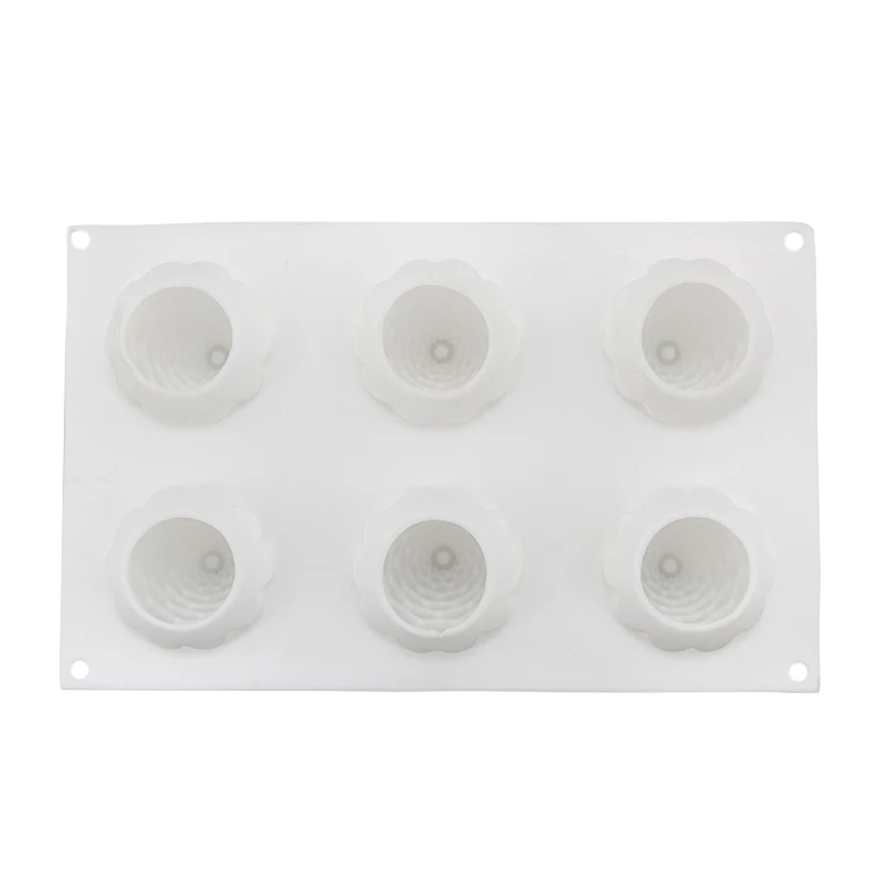 3D торт декоративные инструменты силиконовые формы 6 отверстий шишки Форма