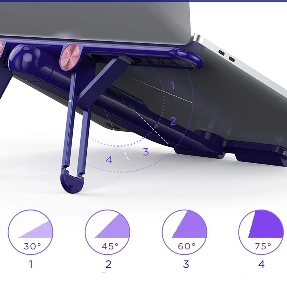 

1 Pc Tabletop Tablet Heightening Rack Durable Laptop Storage Rack (Blue)