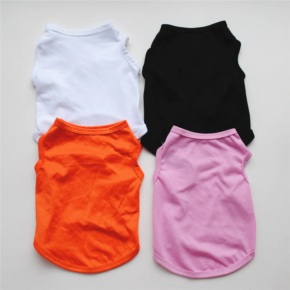 Однотонный жилет для собак из чистого хлопка без рисунка сделай сам футболки