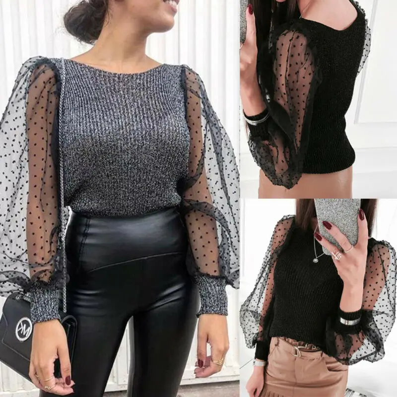 Мода женщин Дамы Бохо С Длинным слоеным рукавом сетки отвесный вырез лодочкой