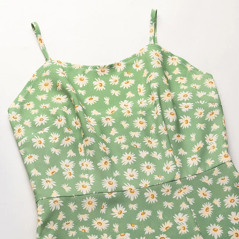 2020 Сексуальное цветочное платье с лямкой на шее платья для женщин летняя одежда