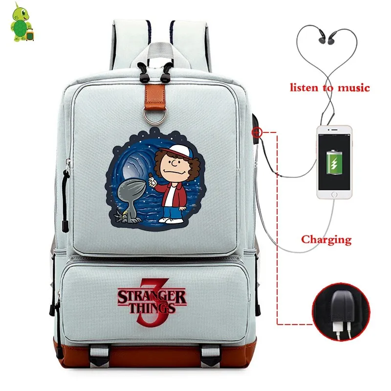 21 Mochila странные вещи рюкзаки мужские женские рюкзак USB зарядка путешествия ноутбук рюкзак большие школьные сумки для подростков мальчиков девочек - Цвет: 21