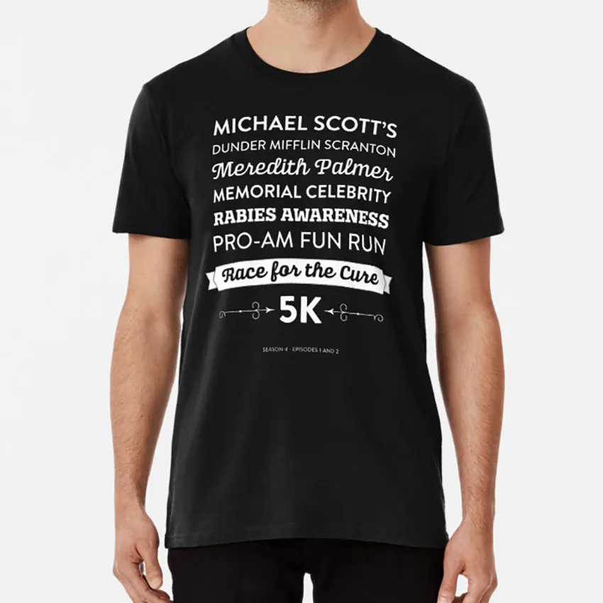 Офисная футболка rablies Association Fun Run для офиса jim halpert dwight schrute цитата ТВ-шоу dulder mifflin
