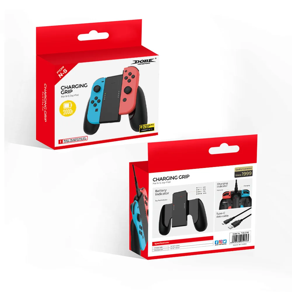 

For Nintendo Switch Joy-Con Charger For Gamepad With Cable Charging Indicator DOBE 2000mAh Charging Grip Dock Station