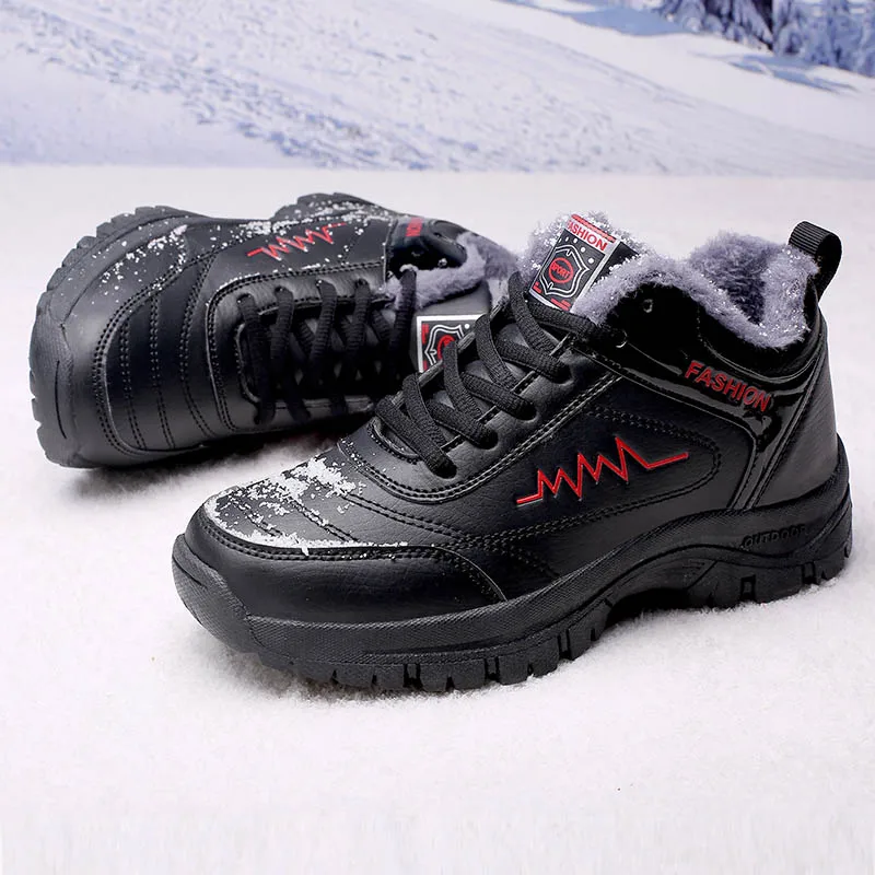 

Plus Velvet Winter Men and Women Snow Boots Mens Shoes Casual Zapatos De Hombre Men High Top Sneakers Male Outdoor Ankle Boots