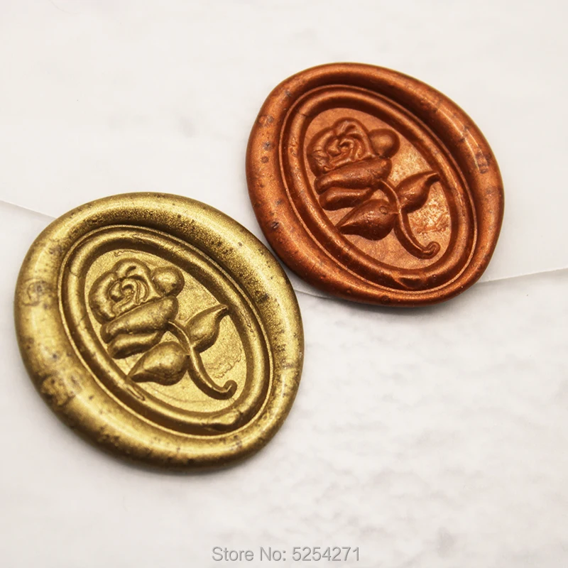 3D красивая фотография воск запечатывание Свадебное приглашение восковые