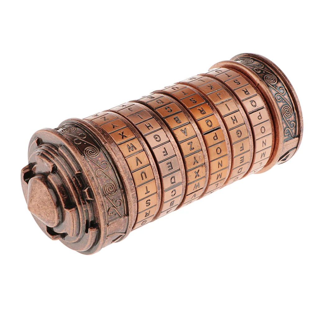 Кодовый ящик с замком да Винчи романтический подарок надпись Escape бронзовый