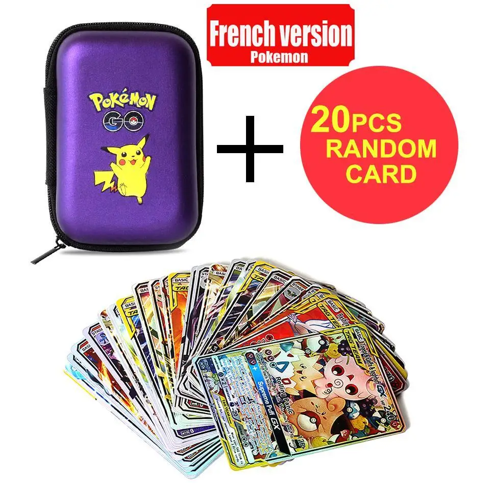 

Francais Pokemon Card Game 20 Gx Card Game Collection 50 Capacity Box Pokmon Card Game Card Storage Box Christmas Gift Toy
