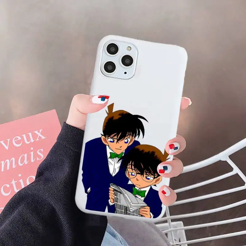 

Detective Conan anime There is only one truth Phone Case Candy Color for iPhone 6 7 8 11 12 s mini pro X XS XR MAX Plus