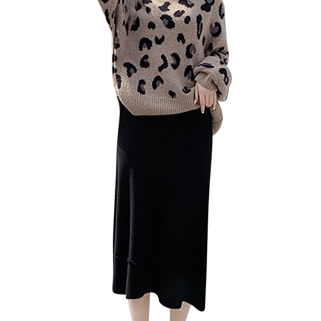 Faldas mujer moda юбки женские элегантные свободные однотонные зимние юбки для отдыха Длинные женские юбки jupe femme saia midi