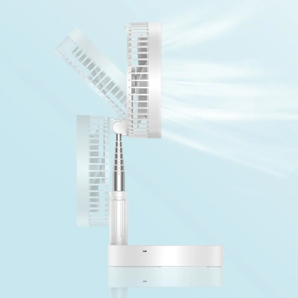 

2021 New Standing Floor Fan Telescopic Folding Home Desktop Usb Charging Portable Office Wireless Electric Fan Natural Wind