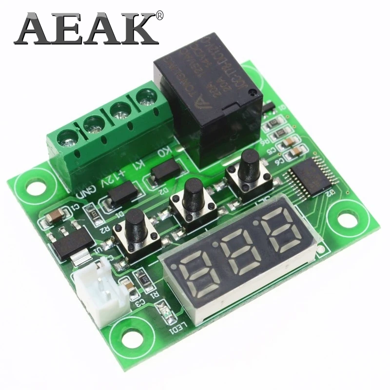 Терморегулятор AEAK W1209 термометр 12 В постоянного тока температура отопления