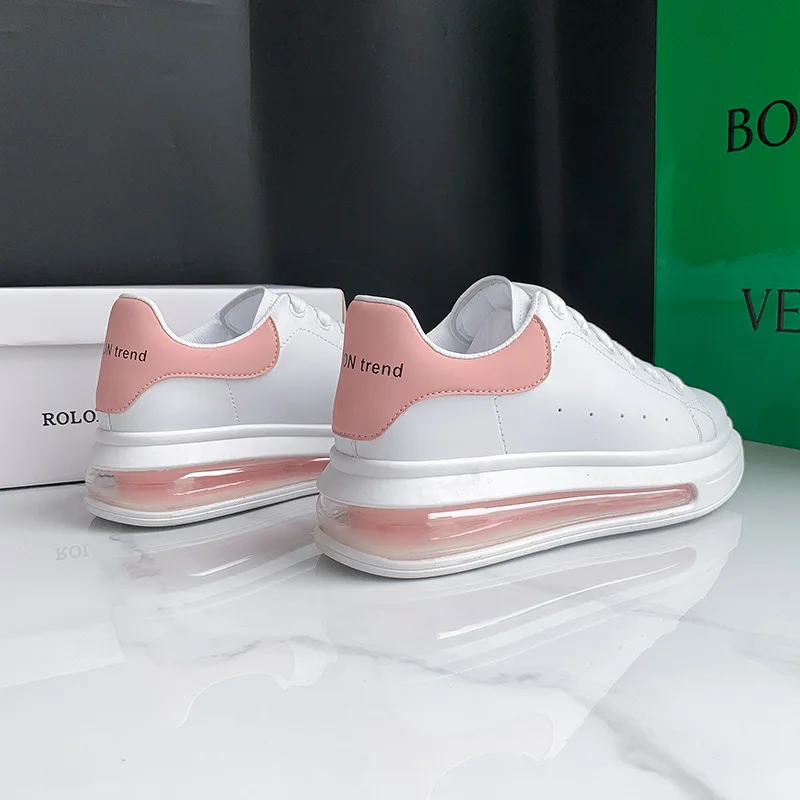 

Breathable White Shoes 2021 Summer New Style Korean Thick-soled Air Cushion Shoes Women Casual Running Shoes 802