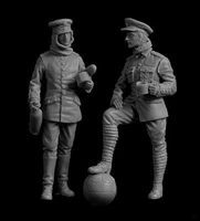 135 scale die cast resin figure soldier suit model british german soldier christmas truce assembly kit diorama