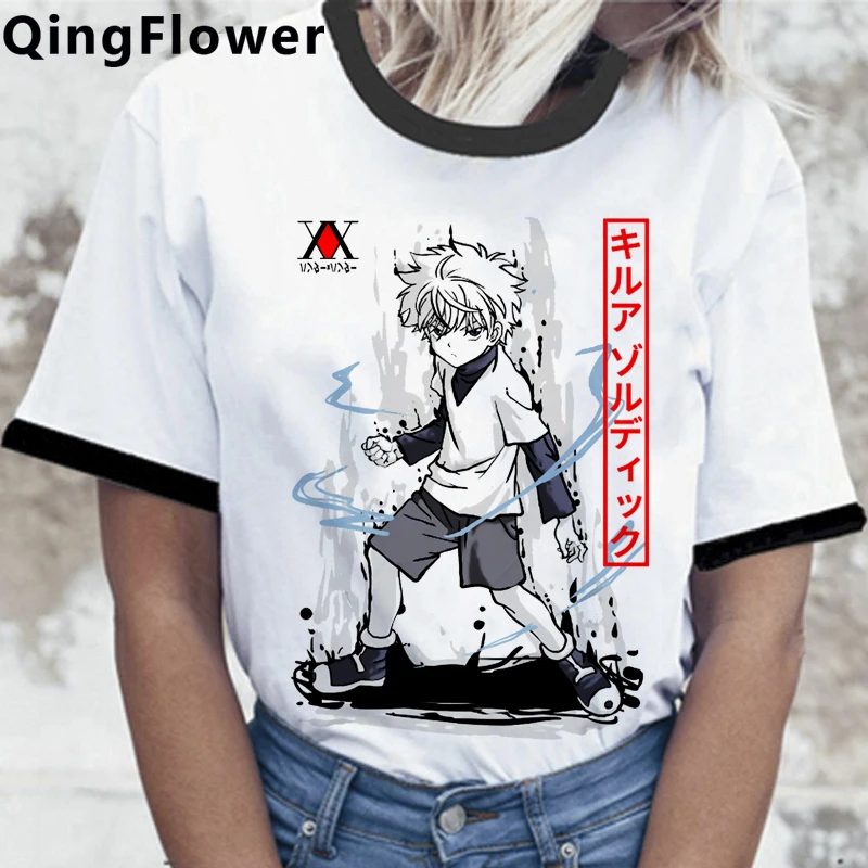 

Hunter x Hunter Killua Zoldyck Kurapika Hisoka Футболка мужская одежда для пары уличная одежда ulzzang белая футболка 2021 Топ кавайные футболки
