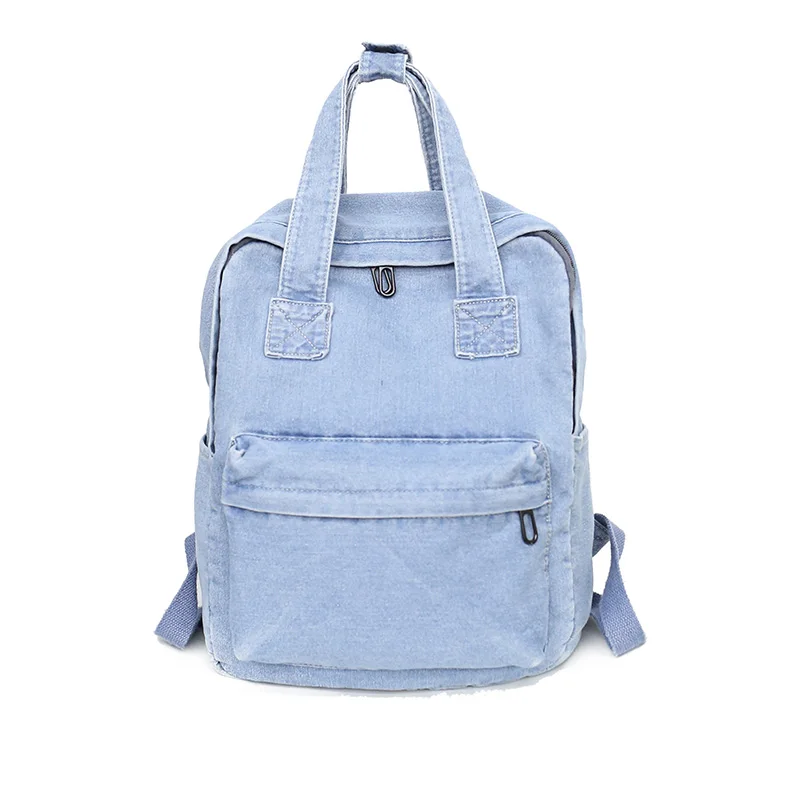 

Women Fashion Backpacks Washed Retro Student School Bag Denim Backpack mochila femenina escolar infantil travel bag