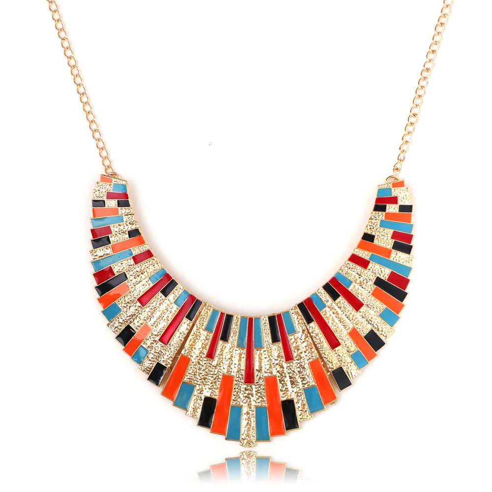Макси ожерелье винтажное массивное ожерелье s& Подвески для женщин Bijoux модное эмалированное колье ювелирные изделия