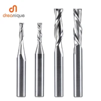 cnc router bit two flutes carbide spiral router bit wood end mill cnc milling cutter for compression wood 3 175mm 6 35 mm