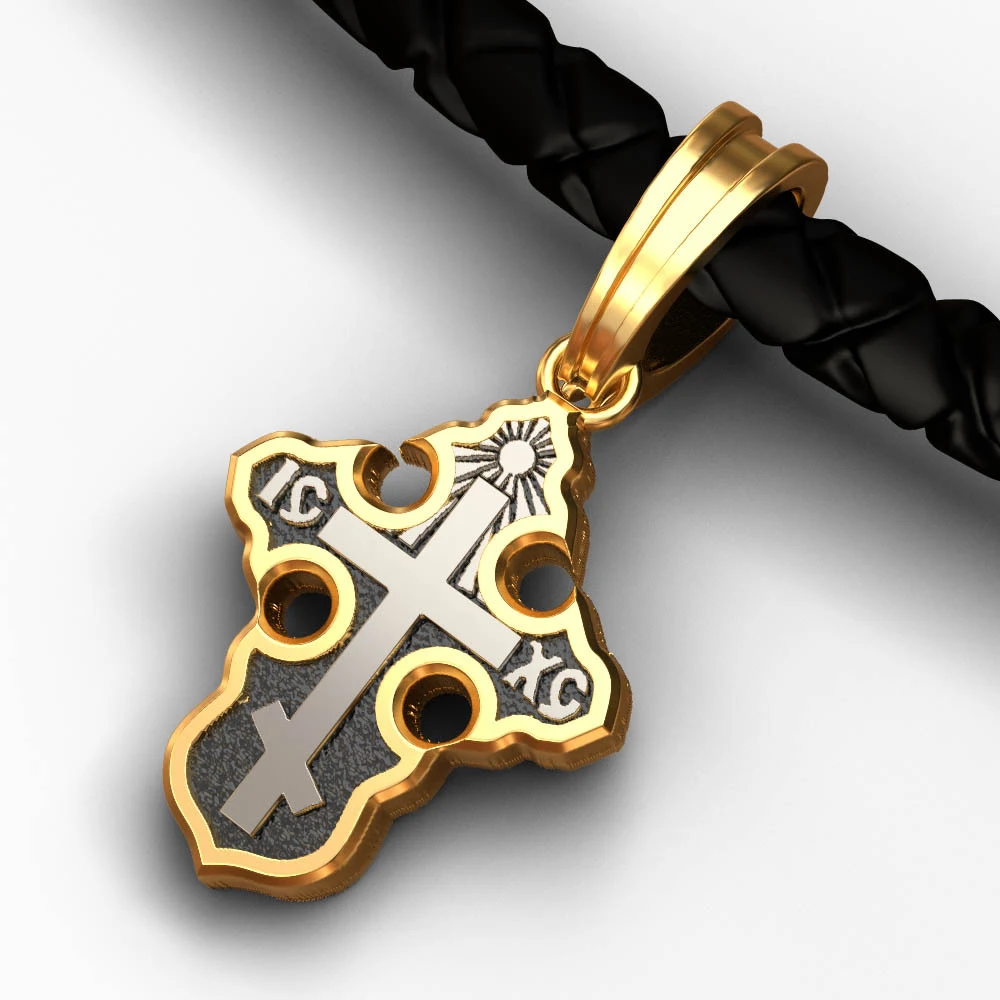 

Metal Christian Cross Necklace European and American Men's Hip Hop Pendant Necklace Unisex Religious Accessories