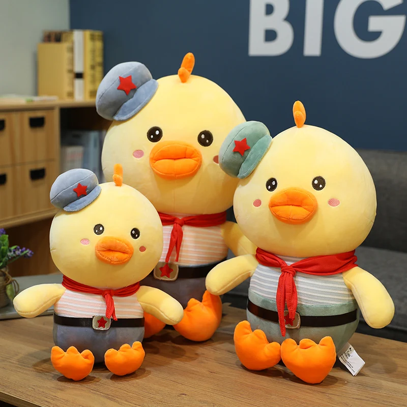 Новое поступление милая утка с плюшевая игрушка в шапке детские мягкие плюшевые