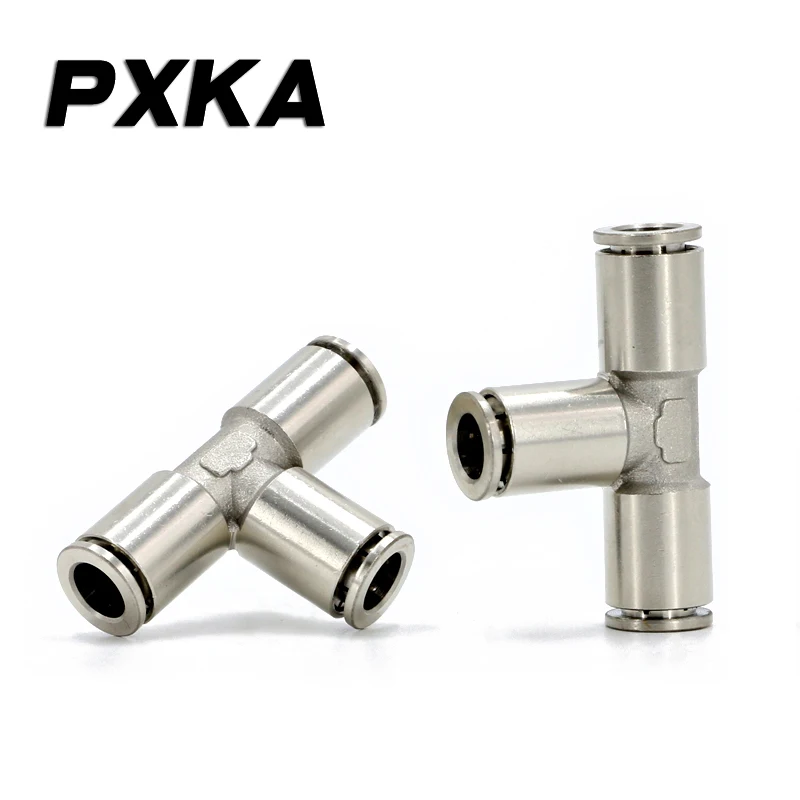 Бесплатная доставка трахеи соединитель Т Женская темно-синяя футболка с 8 мм