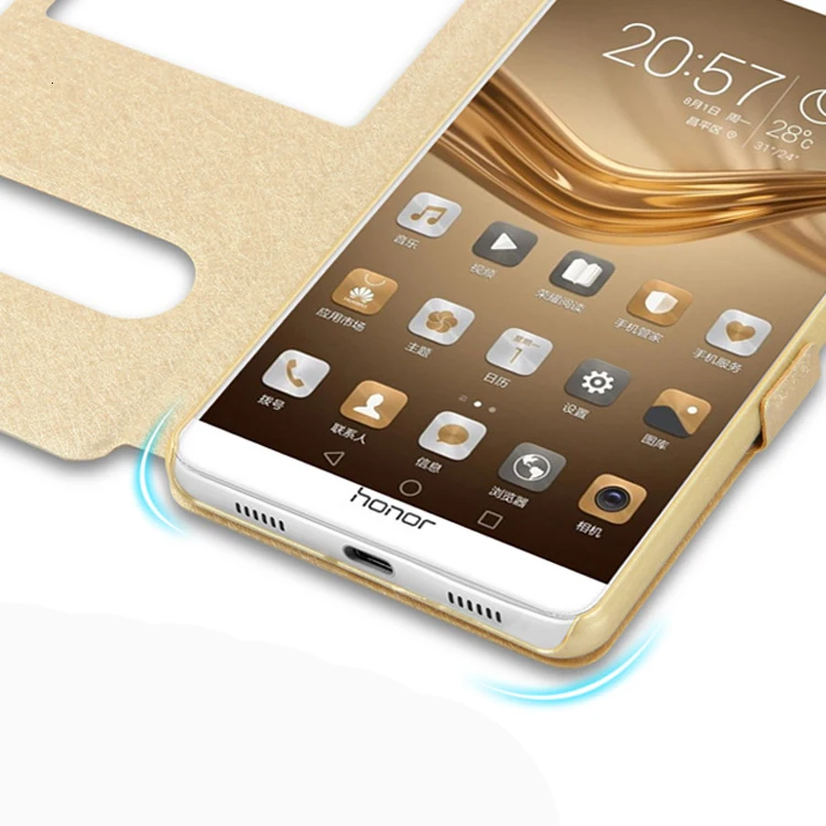 Ультра окна и откидной крышкой с функцией подставки чехлы для Huawei Honor 6X 6A 7X9 7c 7A