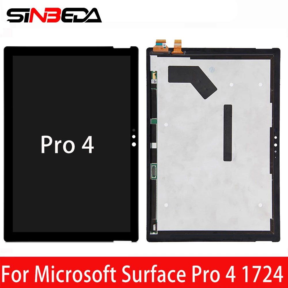 100% Original 12.3 LCD For Microsoft Surface Pro 4 1724 LCD Touch Screen Digitizer Panel Glass Assembly For Pro4 LCD Replacement