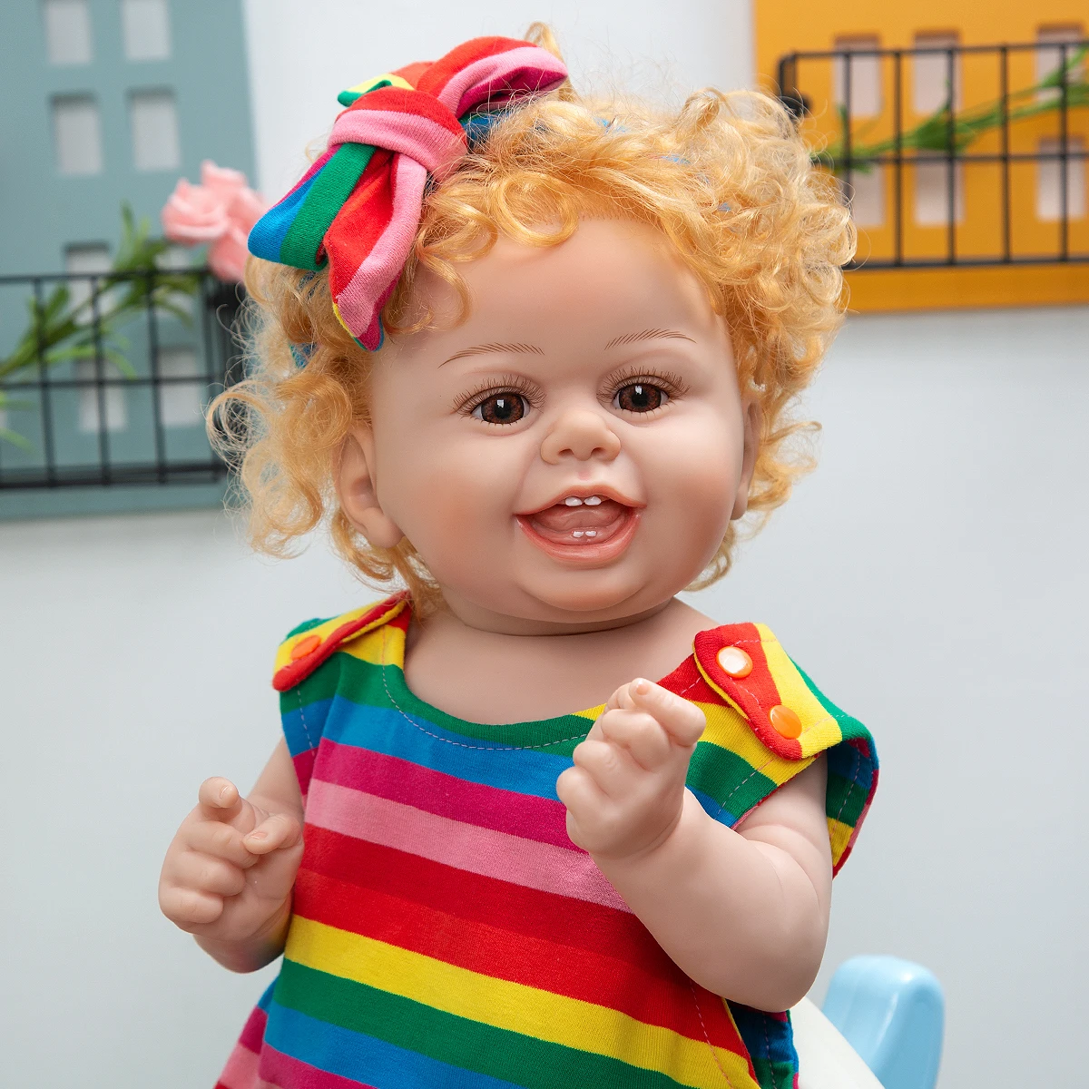 

22 Inch Lovely Newborn Baby Dolls Full Silicone Vinyl Body That Look Real Waterproof Baby Doll Todder Toys For Kid Birthday Gift