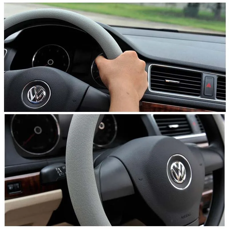 AUTOROWN Мягкий силиконовый чехол на автомобильный руль 4 цвета Противоскользящий