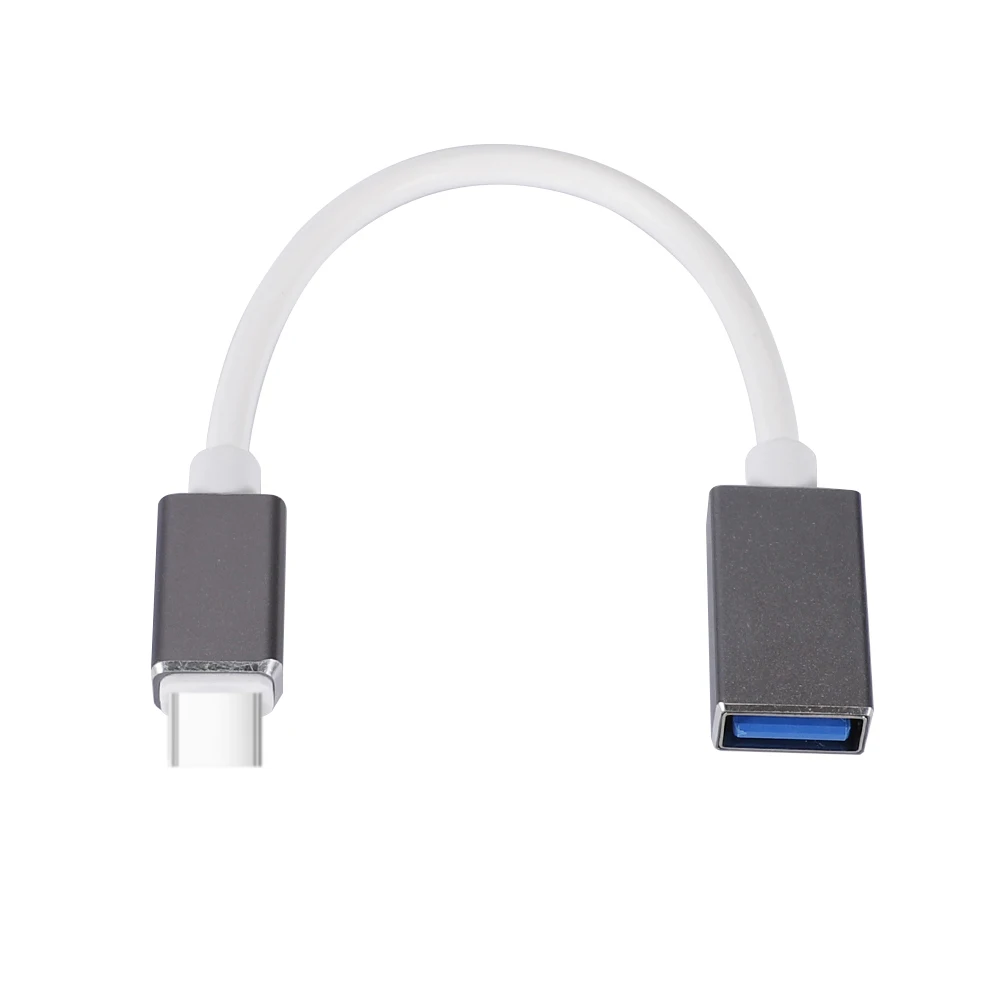 USB C к USB адаптер type C OTG USB кабель C папа к USB 3,0 Женский Для Xiaomi MacBook Pro удлинитель USB U диск конвертер - Цвет: Серый