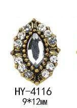 HY-4116 10pcs 10 шт./лот, древний сплав, дизайн ногтей, 3d, плоская задняя сторона, цветные бриллианты, жемчужные ювелирные изделия, стразы, украшения для ногтей - Цвет: HY-4116 10pcs