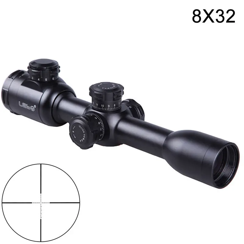 8x32/8x44SF тактический прицел фиксированный 8 мощность прицел боковой Parallax Mil Dot стекло гравированное Сетка страйкбол оптический прицел пневматическая винтовка