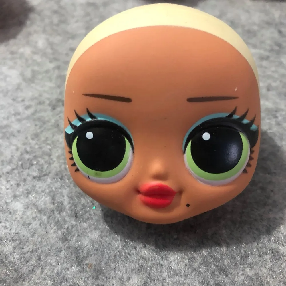 Не волосы мода сестра кукла голова игрушка luls девочка кукла голова DIY кукла игрушка часть девушка мода Сделай Сам Туалетная игрушка размер головы 7X8 см