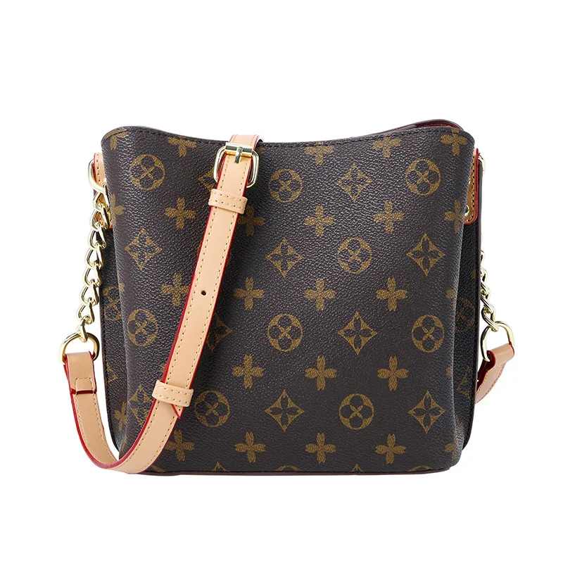 

Bag female 2021 new bucket bag temperament goddess print small bag large capacity one-shoulder messenger bag