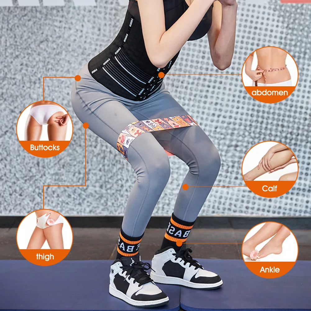 

Hip circle yoga elastic band female fitness resistance band printing buttocks artifact training elastic ring
