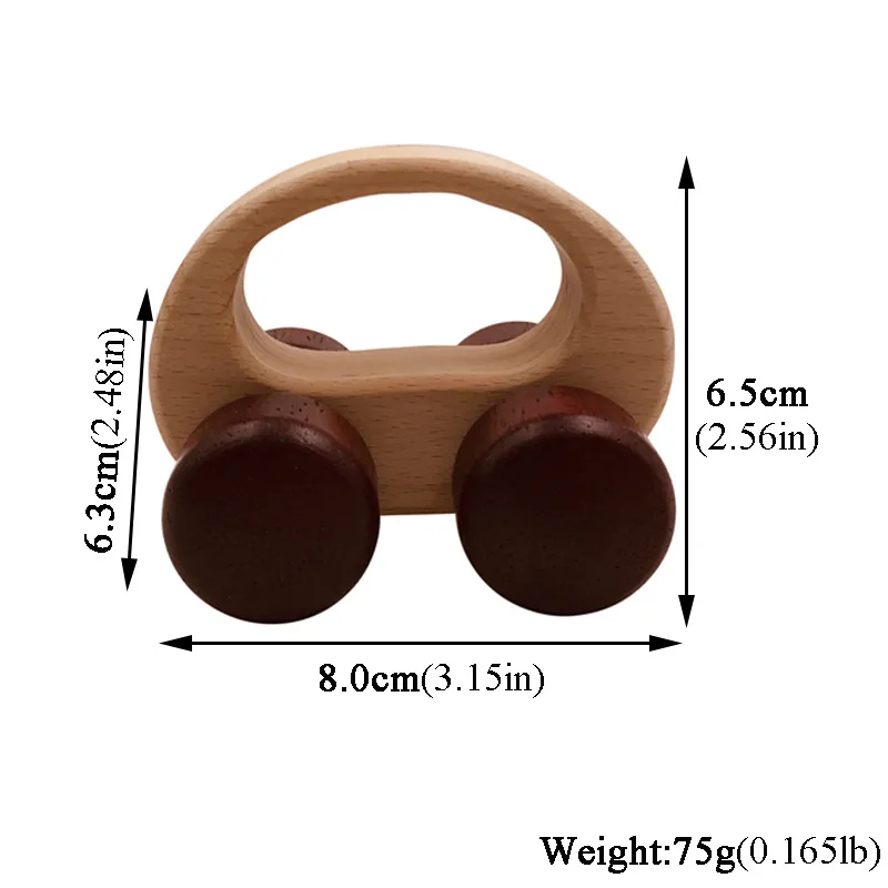 

Baby Teether Product Beech Wooden Rattle Car Teether DIY Wood Teether Pendent Eco-Friendly Safe Baby Teething Chew Toys Gifts