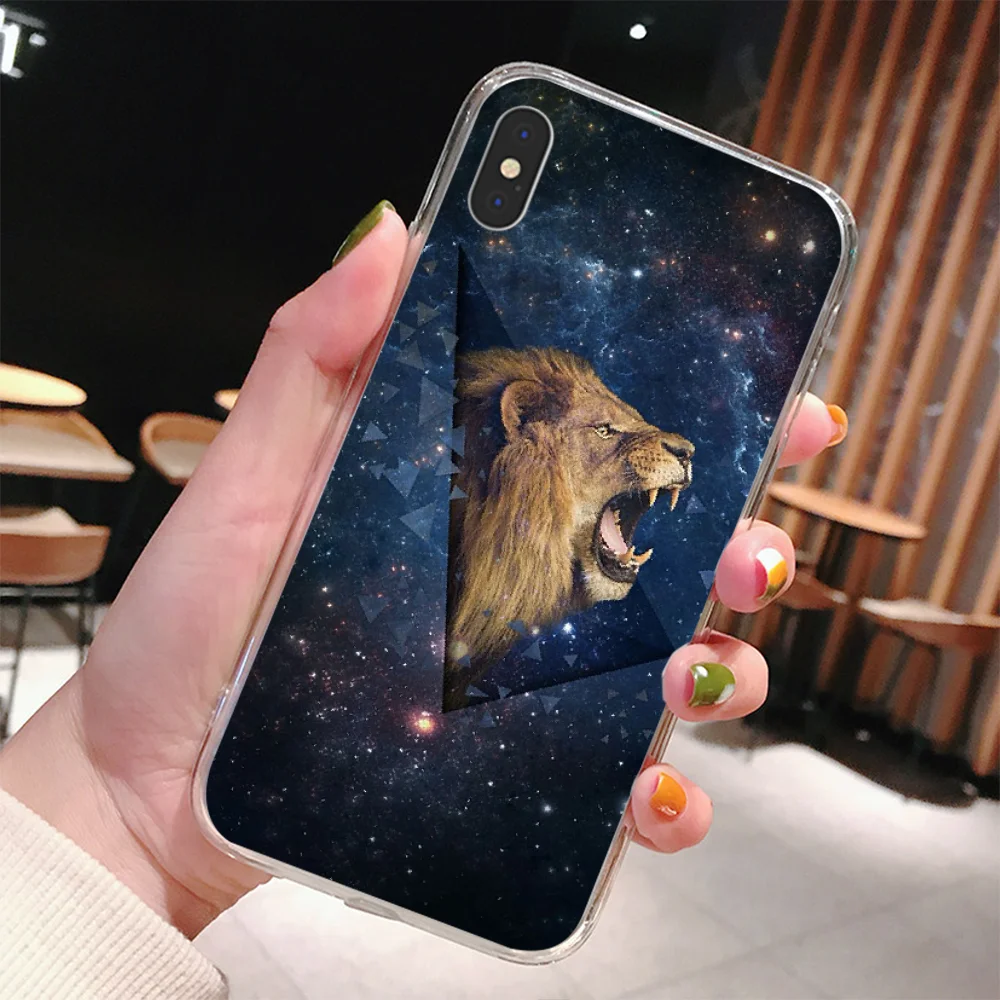 Reayou New Fashion Lion Design DIY Luxury Phone Case for iPhone 11 pro XS MAX 8 7 6 6S Plus X 5 5S SE XR cover | Мобильные телефоны