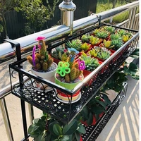 hanging rack organizer flower pot storage basket rack closet holders balcony rail planter shelf fence railing flower pots holder
