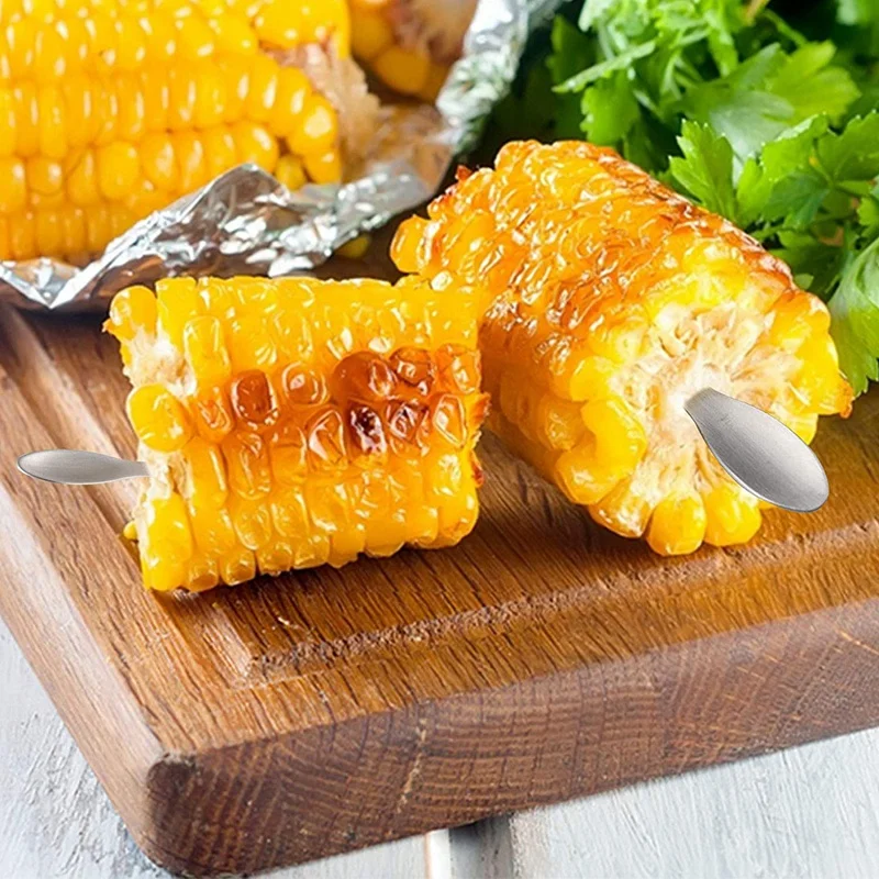 

20 Pcs Corn Cob Holders Stainless Steel for Corn BBQ Sweetcorn Fruit Cooking 2021