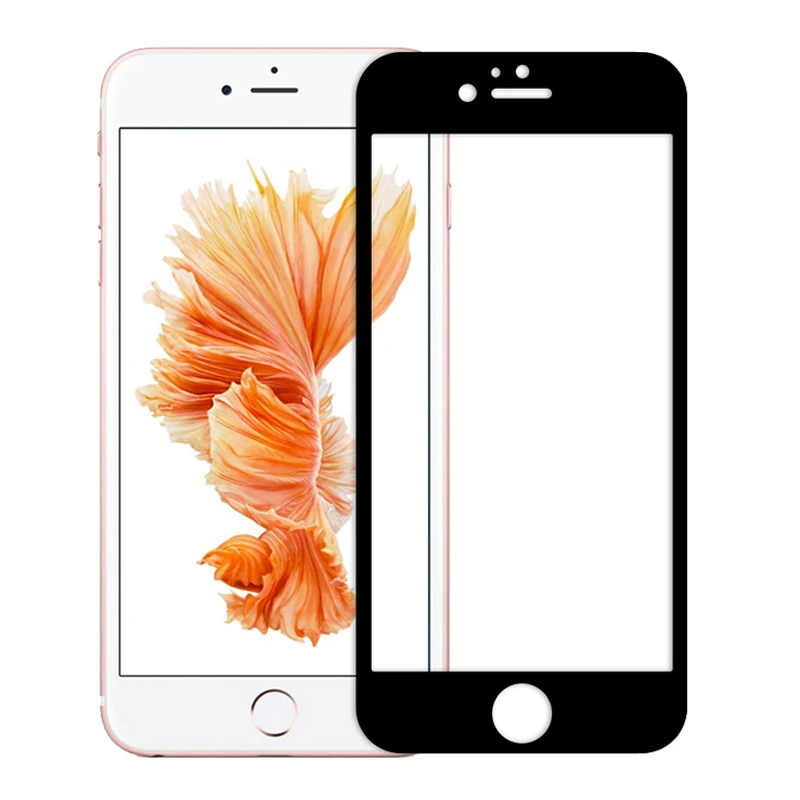 Полное покрытие из закаленного стекла для Iphone Xs Max XR 7Plus 8 6 6s Plus Защита экрана iPhone 7 5
