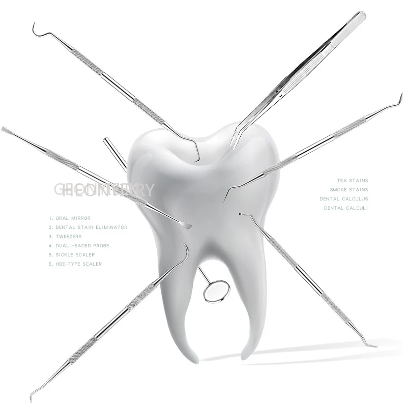 Стоматологическое зеркало скалер для серпа зубного камня шпатель