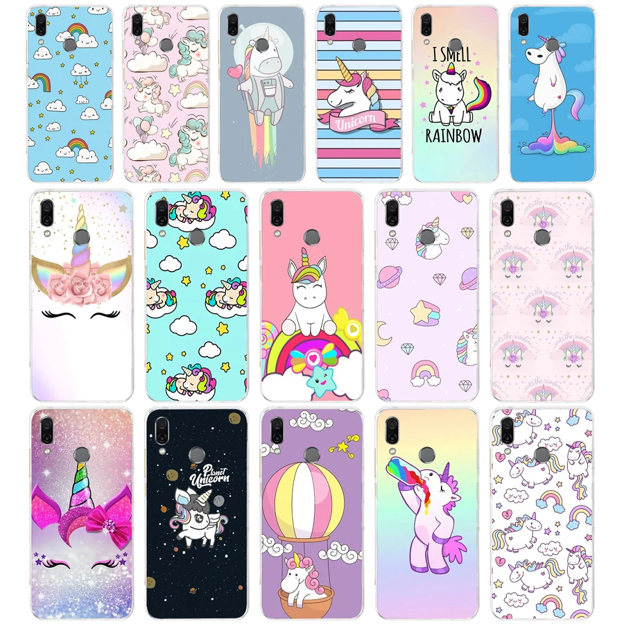 74AA Unicorn On Rainbow Jetpack Soft TPU Case Cover For Huawei Honor 8 8S 8X Lite 9 | Мобильные телефоны и аксессуары