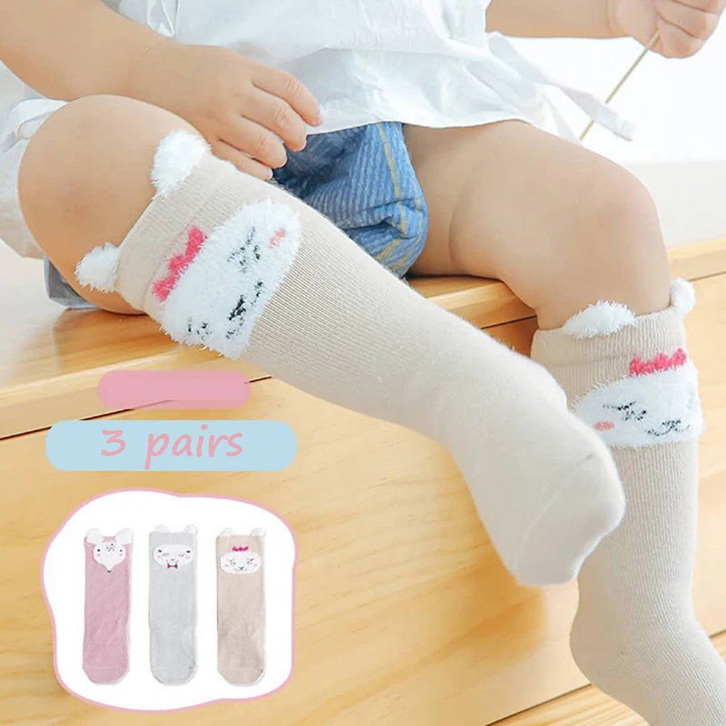 3 шт./компл. из хлопка для новорожденных носки маленьких мальчиков и девочек с