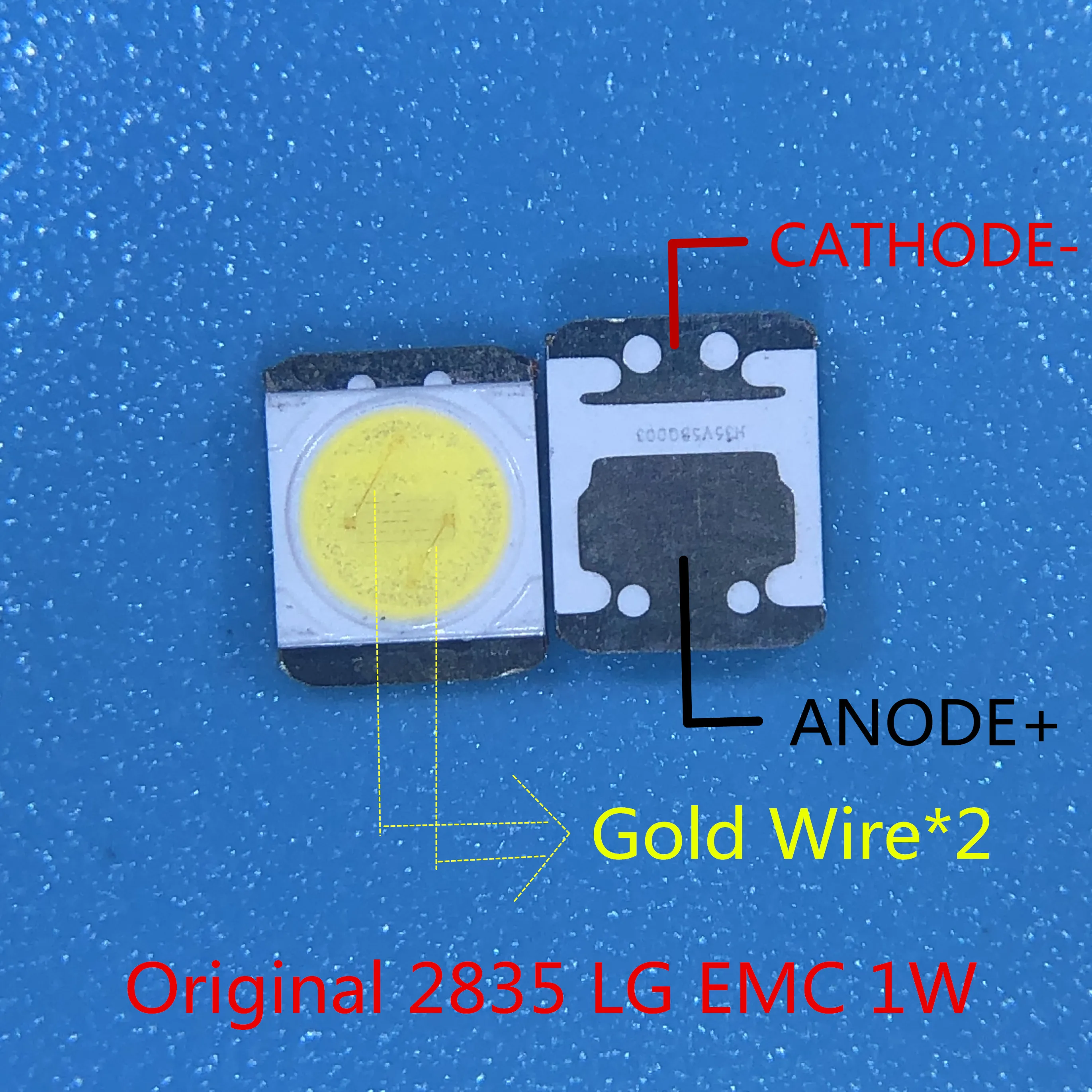 50 шт./лот 3528 2835 3V SMD светодиодные Бусины 1 Вт LG холодный белый лм для ТВ/ЖК подсветки