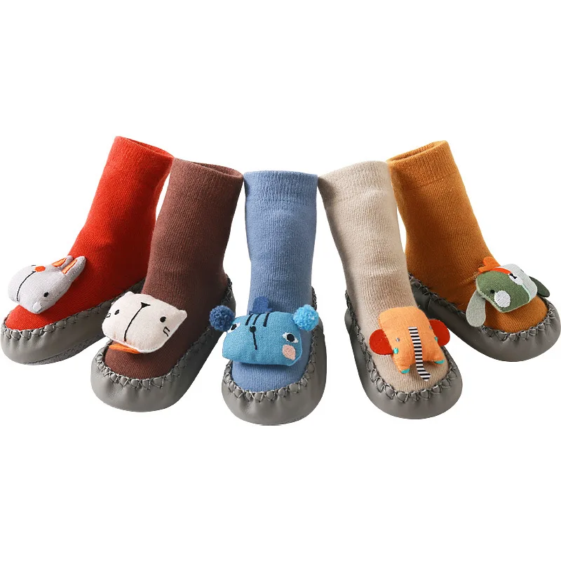 

2021 Baby Toddler Shoes Indoor Non-slip Children's Autumn and Winter Cartoon Baby Shoes and Socks