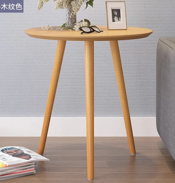 

Nordic Small Coffee Table Simple Modern Creative White Balcony Small Round Table Round Bedside Table Ins Wind Sofa Corner Table