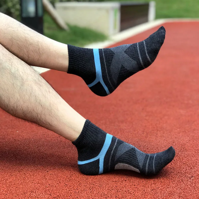 

2020 мужские Компрессионные носки мужские носки из мериносовой шерсти черные хлопковые носки до щиколотки баскетбольные Спортивные Компрес...