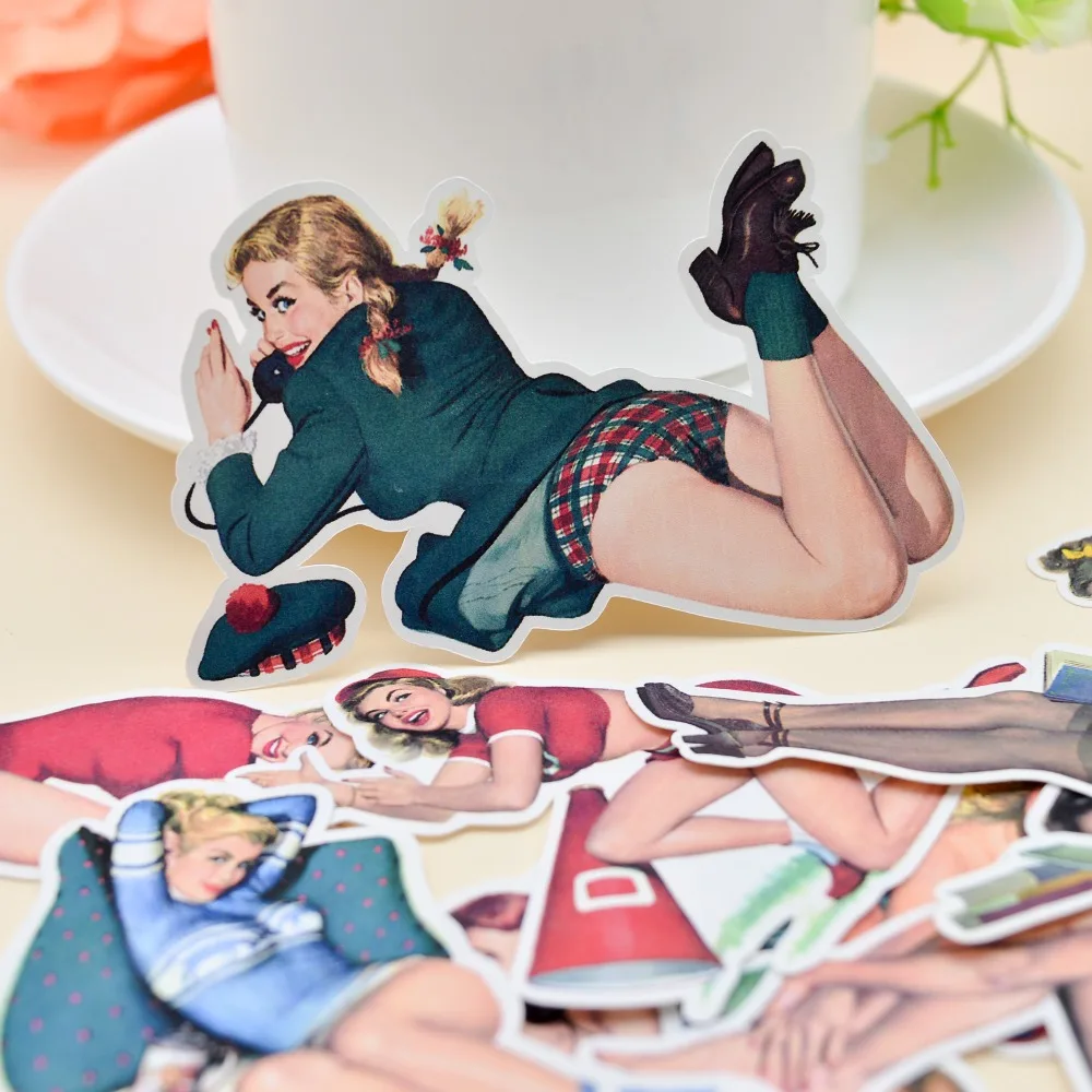 15 шт Вестерн Ретро наклейки с женщиной в стиле хип-хоп серии 2 книжной